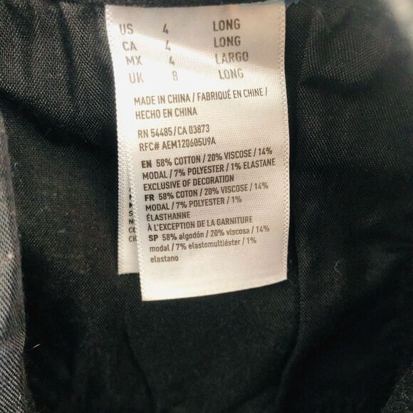 AEO American Eagle Washed Black Stencil Doodle Distressed Skinny Jeans Jegging 4 - Picture 8 of 11